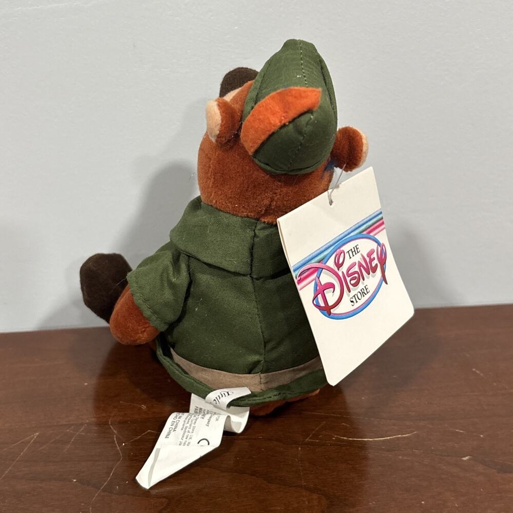 Vintage Disney Store Robin Hood Little John 8" Mini Bean Bag Stuffed Animal - Picture 3 of 7
